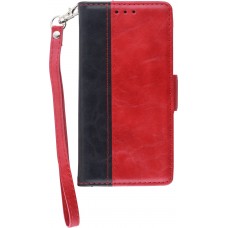 Fourre iPhone 12 mini - Wallet Duo noir - Rouge