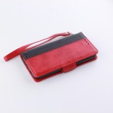 Fourre iPhone 12 mini - Wallet Duo noir - Rouge