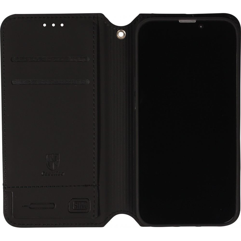 iPhone 13 Case Hülle - Flip Geometrische cubes mit Ablage für Kreditkarten, Ticket, SIM-Karte - multi-col- Or
