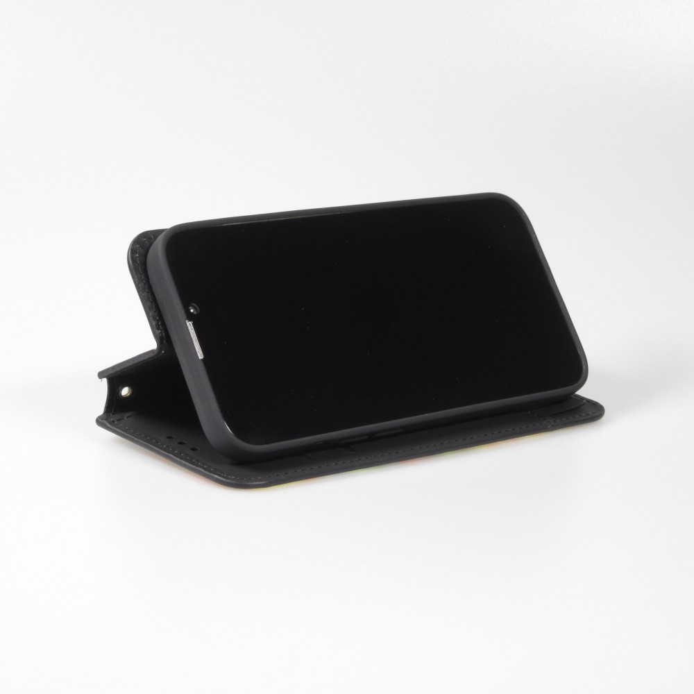 iPhone 13 Case Hülle - Flip Geometrische Dreiecke mit Ablage für Kreditkarten, Ticket, SIM-Karte