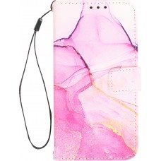 iPhone 13 Case Hülle - Flip Wallet Liquid Color mit Magnet Verschluss - Purple Sunset