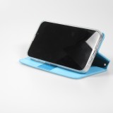 iPhone 13 Case Hülle - Flip Wallet Fashion künstlerisches Mandala Design  - Hellblau