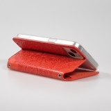 Fourre iPhone 13 - Flip Wallet fashion mandala design artistique - Rouge