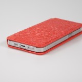 iPhone 13 Case Hülle - Flip Wallet Fashion künstlerisches Mandala Design  - Rot