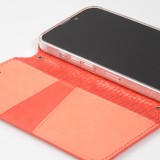 iPhone 13 Case Hülle - Flip Wallet Fashion künstlerisches Mandala Design  - Rot