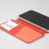 iPhone 13 Case Hülle - Flip Wallet Fashion künstlerisches Mandala Design  - Rot