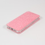 iPhone 13 Case Hülle - Flip Wallet Fashion künstlerisches Mandala Design  - Lachs