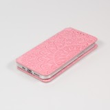 iPhone 13 Case Hülle - Flip Wallet Fashion künstlerisches Mandala Design  - Lachs