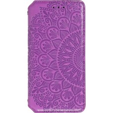 iPhone 13 Case Hülle - Flip Wallet Fashion künstlerisches Mandala Design  - Violett