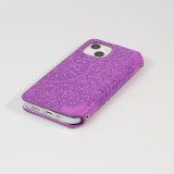 Fourre iPhone 13 - Flip Wallet fashion mandala design artistique - Violet