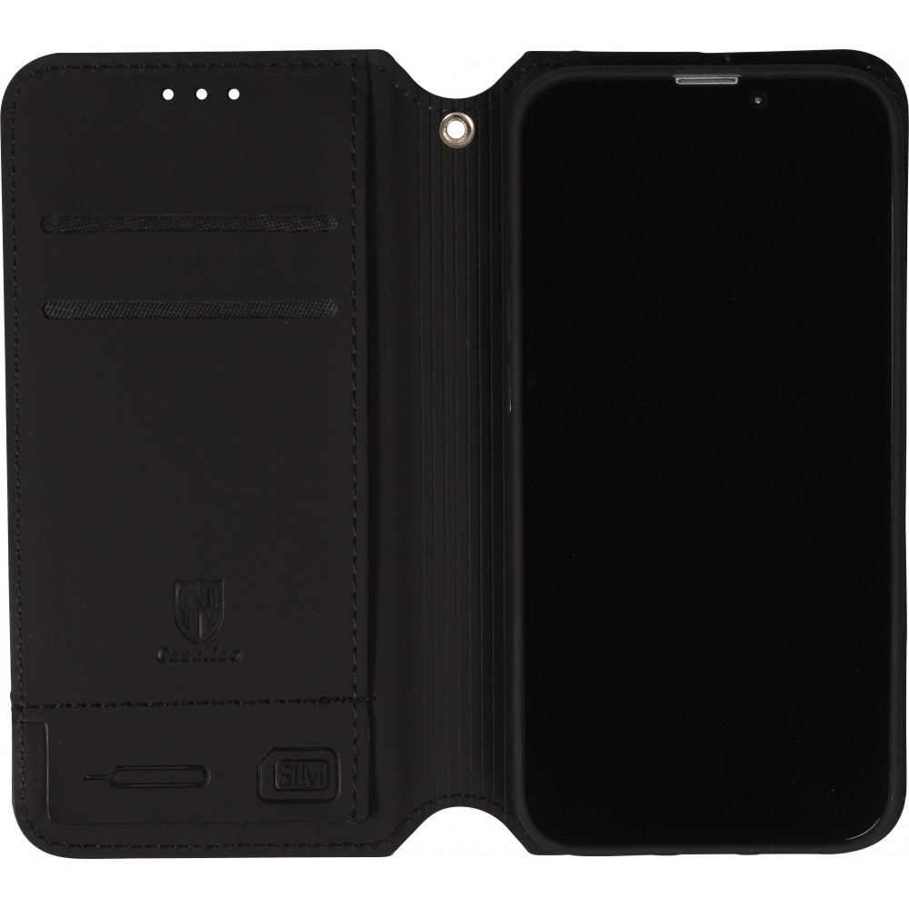 Fourre iPhone 13 - Flip écailles de dragon avec rangement pour cartes de crédit, billet, carte SIM