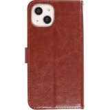 iPhone 13 Case Hülle - Premium Flip - Braun