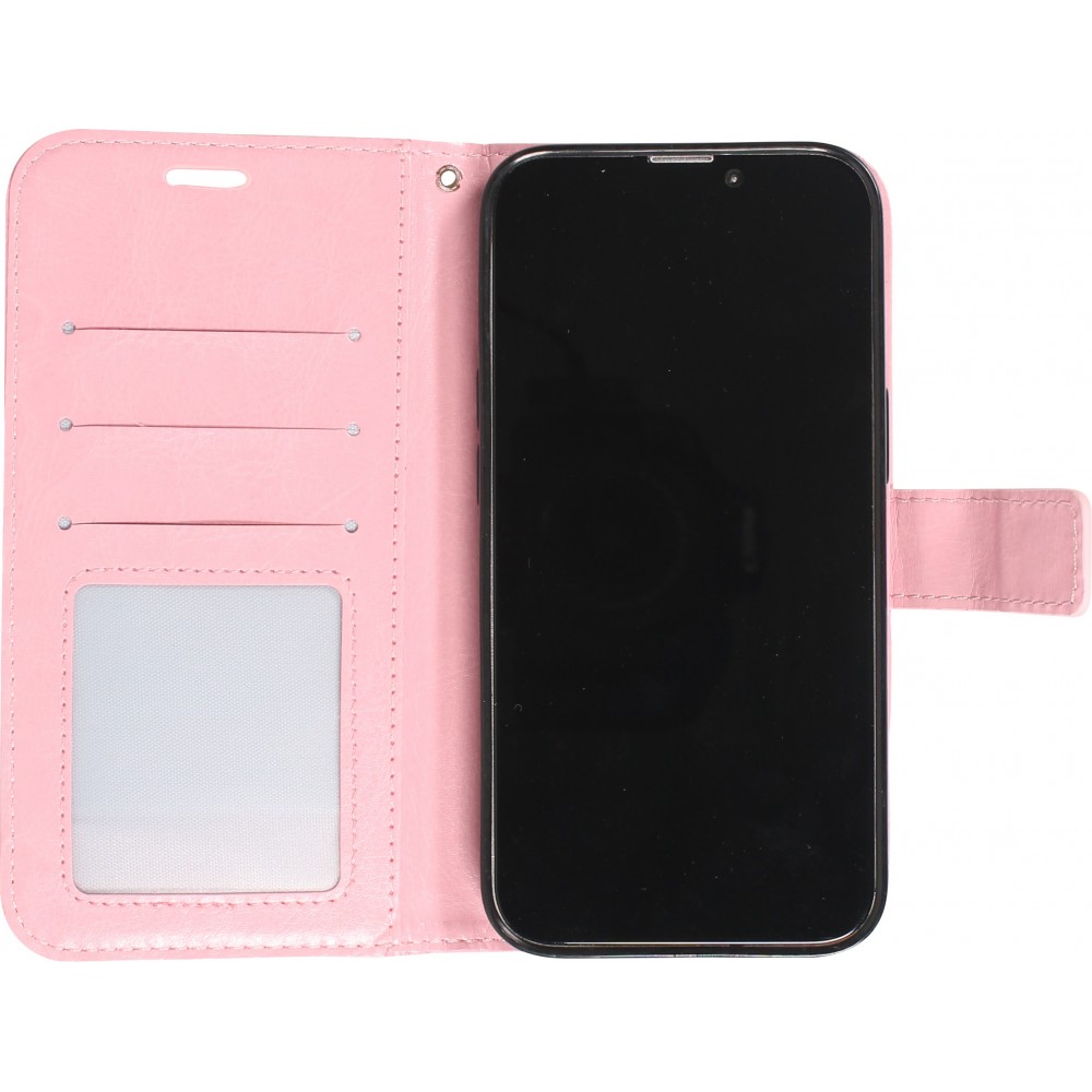 iPhone 13 Case Hülle - Premium Flip - Hellrosa