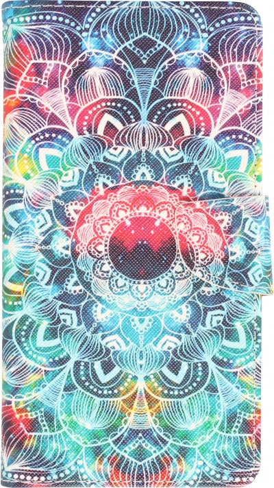 iPhone 13 Case Hülle - Premium Wallet Flip-Magnetverschluss und Kartenfach - Spiritual Mandala