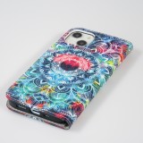 iPhone 13 Case Hülle - Premium Wallet Flip-Magnetverschluss und Kartenfach - Spiritual Mandala