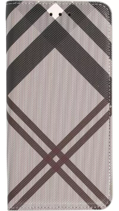 Fourre iPhone 13 Pro - Flip Lines - Gris clair