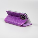 iPhone 13 Pro Case Hülle - Flip Wallet Fashion künstlerisches Mandala Design  - Violett