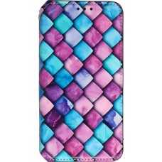 iPhone 13 Pro Case Hülle - Flip Drachenschuppen mit Aufbewahrung für Kreditkarten, Ticket, SIM-Karte
