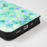 Fourre iPhone 13 Pro Max - Flip mosaïque orientale avec rangement pour cartes de crédit, billet, carte SIM