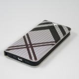 Fourre iPhone 13 Pro Max - Flip Lines - Gris clair