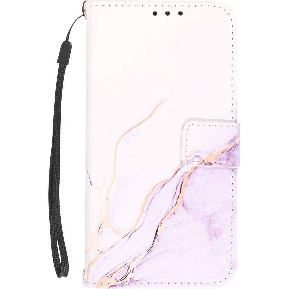 iPhone 13 Pro Case Hülle - Flip Wallet Liquid Color mit Magnet Verschluss - Calm Cloud