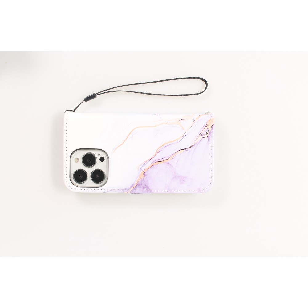 iPhone 13 Pro Case Hülle - Flip Wallet Liquid Color mit Magnet Verschluss - Calm Cloud