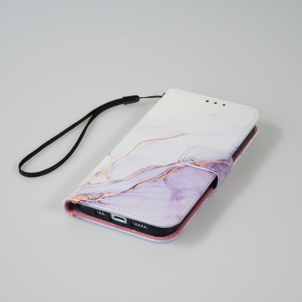 iPhone 13 Pro Case Hülle - Flip Wallet Liquid Color mit Magnet Verschluss - Calm Cloud
