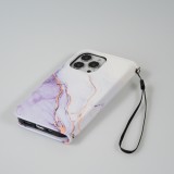iPhone 13 Pro Case Hülle - Flip Wallet Liquid Color mit Magnet Verschluss - Calm Cloud