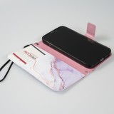 Fourre iPhone 13 Pro - Flip Wallet Liquid Color avec fermeture à aimant - Calm Cloud
