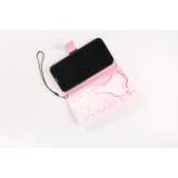 Fourre iPhone 13 Pro - Flip Wallet Liquid Color avec fermeture à aimant - Liquid Rose