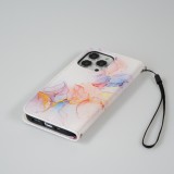 Fourre iPhone 13 Pro - Flip Wallet Liquid Color avec fermeture à aimant - Sunrise