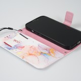 Fourre iPhone 13 Pro Max - Flip Wallet Liquid Color avec fermeture à aimant - Sunrise