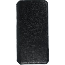 iPhone 13 Case Hülle - Flip Wallet Fashion künstlerisches Mandala Design - Schwarz