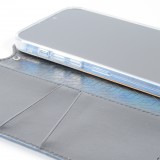 iPhone 13 Case Hülle - Flip Wallet Fashion künstlerisches Mandala Design - Schwarz