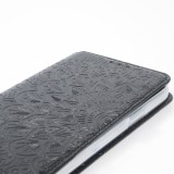 iPhone 13 Case Hülle - Flip Wallet Fashion künstlerisches Mandala Design - Schwarz