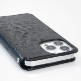 Fourre iPhone 13 - Flip Wallet fashion mandala design artistique - Noir