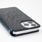 iPhone 13 Case Hülle - Flip Wallet Fashion künstlerisches Mandala Design - Schwarz