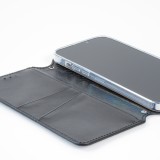 Fourre iPhone 13 - Flip Wallet fashion mandala design artistique - Noir