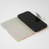 Fourre iPhone 12 / 12 Pro - Premium Wallet flip fermeture magnétique et porte-carte - Cool Cat Sunglasses