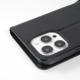 iPhone 13 Pro Case Hülle - Premium Flip - Schwarz