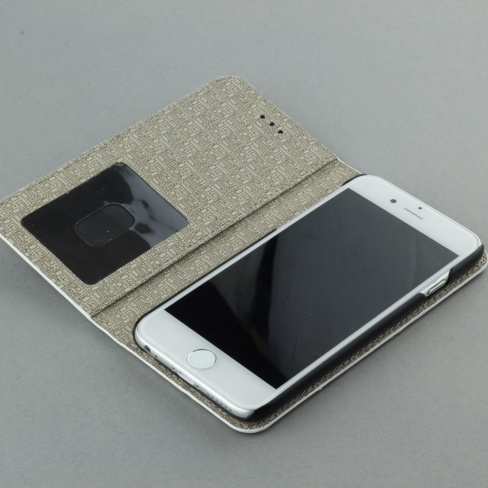 Fourre iPhone 6/6s - Flip Lines - Blanc