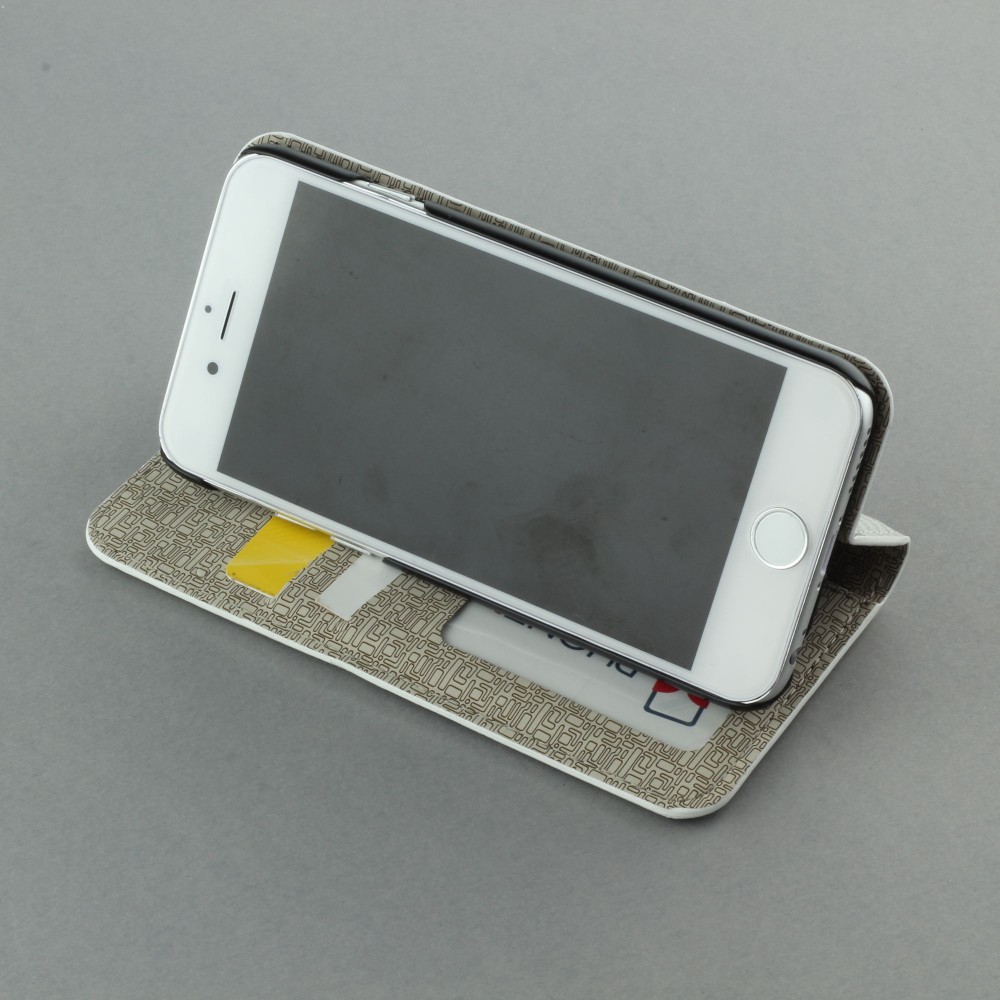 Fourre iPhone 6/6s - Flip Lines - Blanc