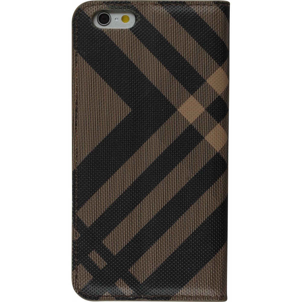 Fourre iPhone 6/6s - Flip Lines - Brun