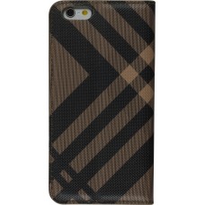 Fourre iPhone 6/6s - Flip Lines - Brun