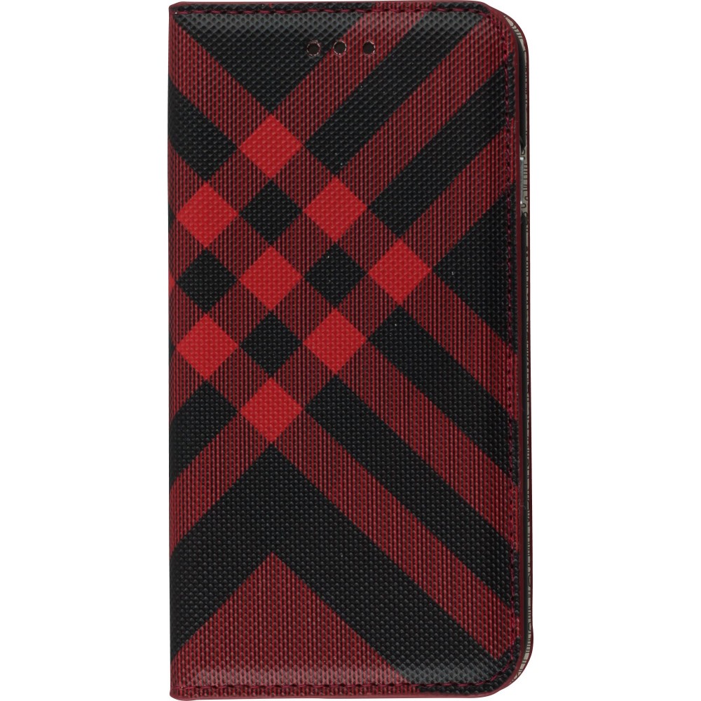 Fourre iPhone Xs Max - Flip Lines - Rouge
