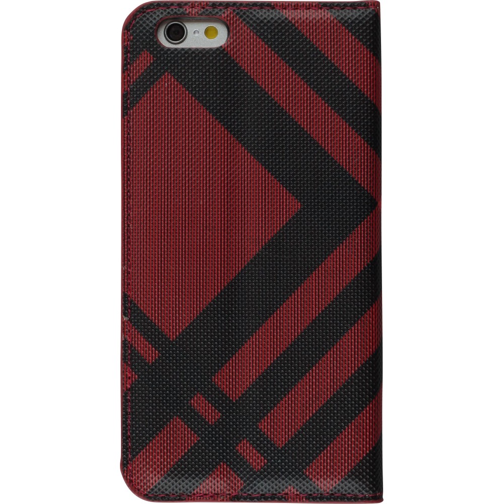 Fourre iPhone 6/6s - Flip Lines - Rouge