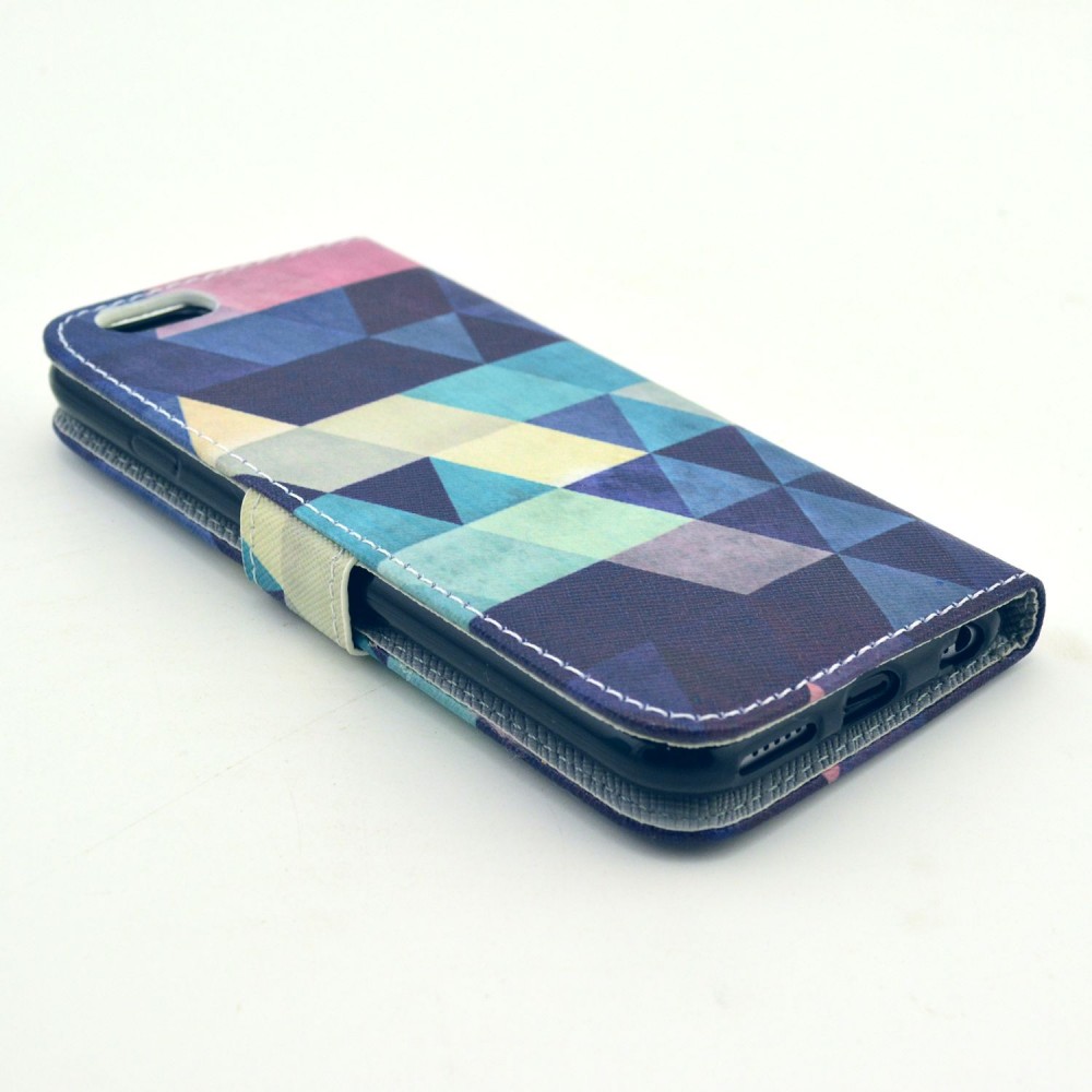 Hülle iPhone 6 Plus / 6s Plus - Flip Abstract Blue