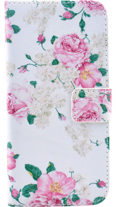 Fourre iPhone 6 Plus / 6s Plus - Flip Flower vintage - Rose