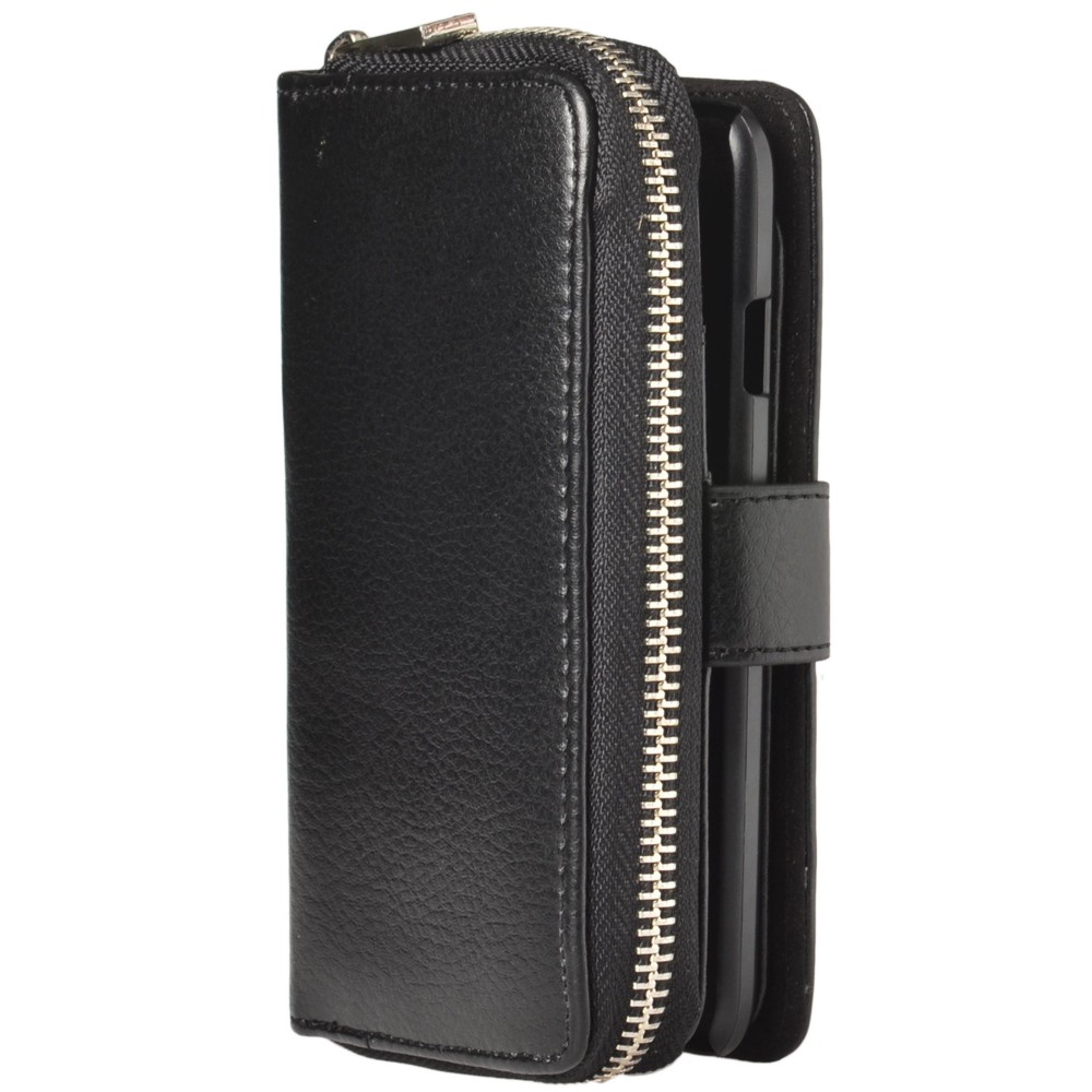 Fourre iPhone 7 Plus / 8 Plus - Flip Zipper - Noir