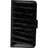 Hülle iPhone 6 Plus / 6s Plus - Flip croco - Schwarz